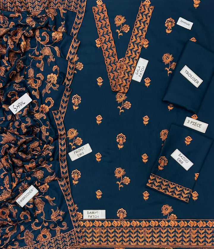Bareeze Dhanak Embroidered 3 Piece | BZ116| - Trendy Outfits -Anu Jee