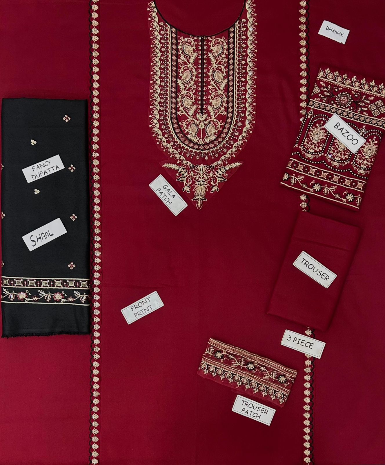 Lalazar Dhanak Embroidered 3 Piece | LZ100 | Trendy Outfits - Anu Jee.