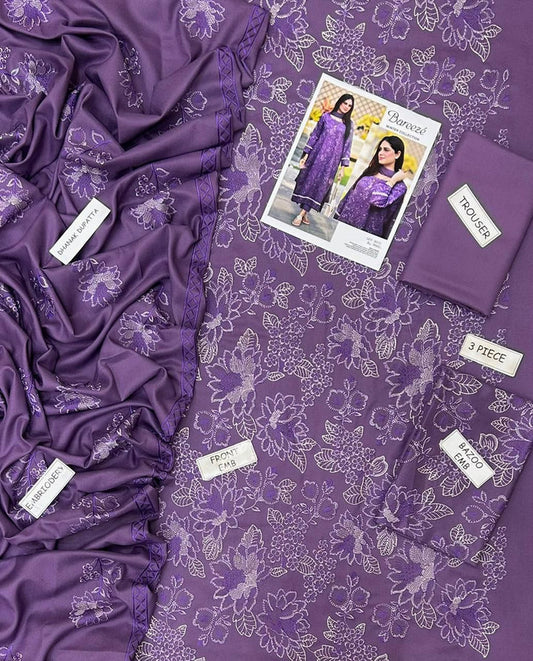 Bareeze Dhanak Embroidered 3 Piece | BZ115| - Trendy Outfits -Anu Jee