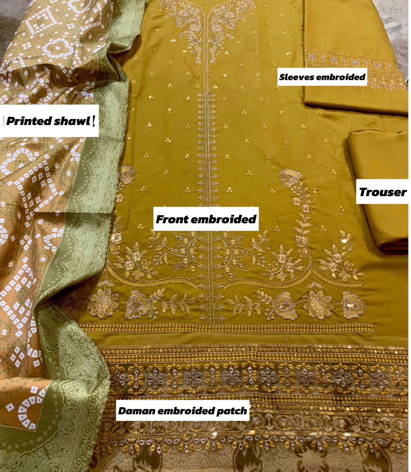 Qalamkar Dhanak Embroidered 3 Piece | QR101 | Trendy Outfits - Anu Jee.