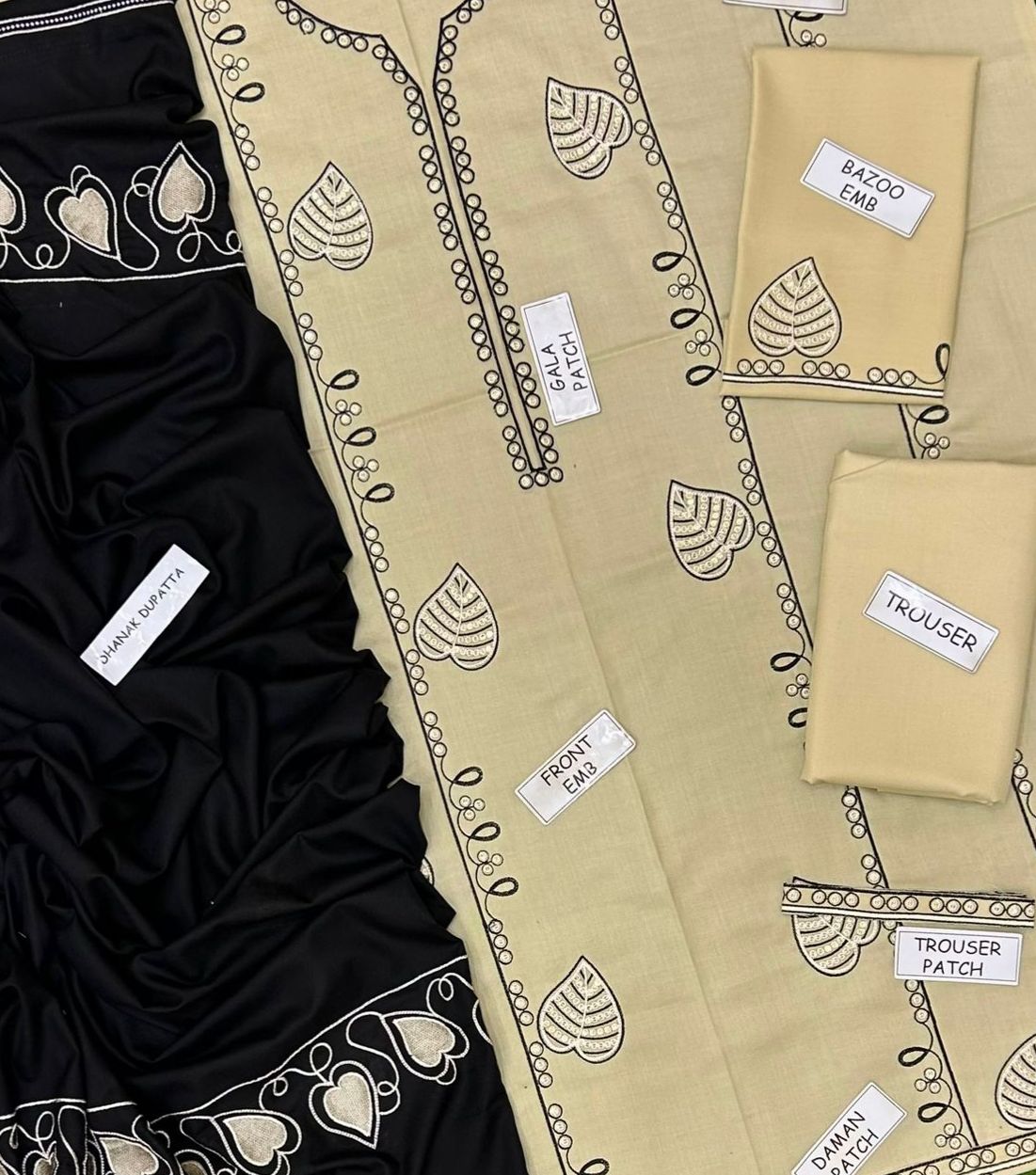 Jazmin Dhanak Embroidered 3 Piece | JZ105 | Trendy Outfits - Anu Jee.