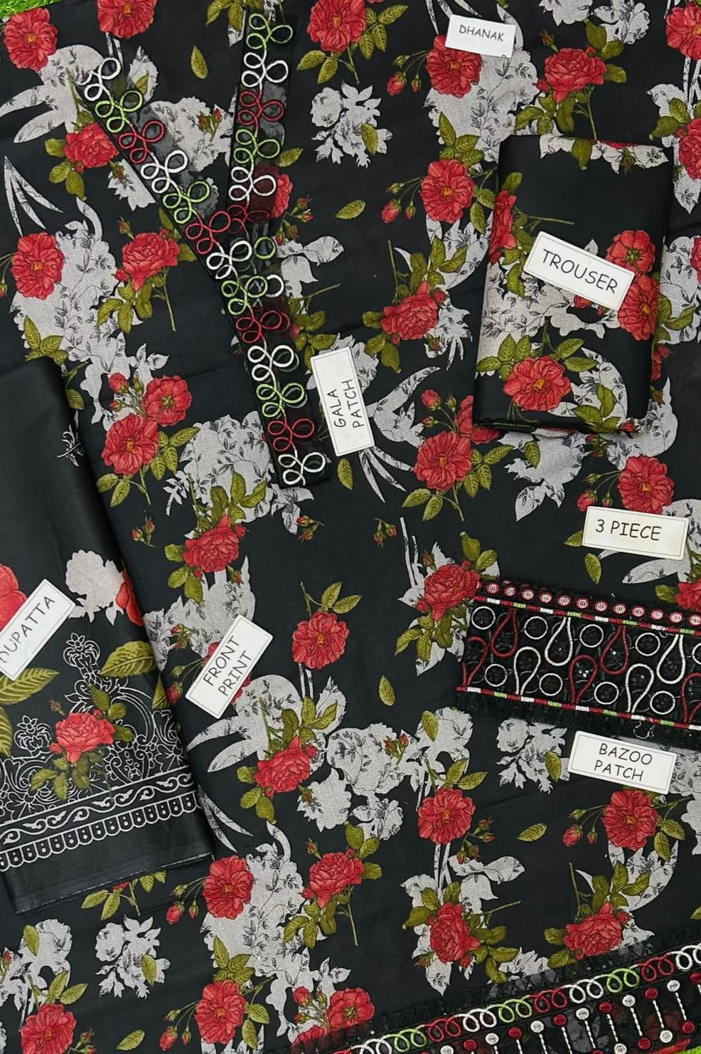 Baroque Dhanak Embroidered 3 Piece | BQ125
