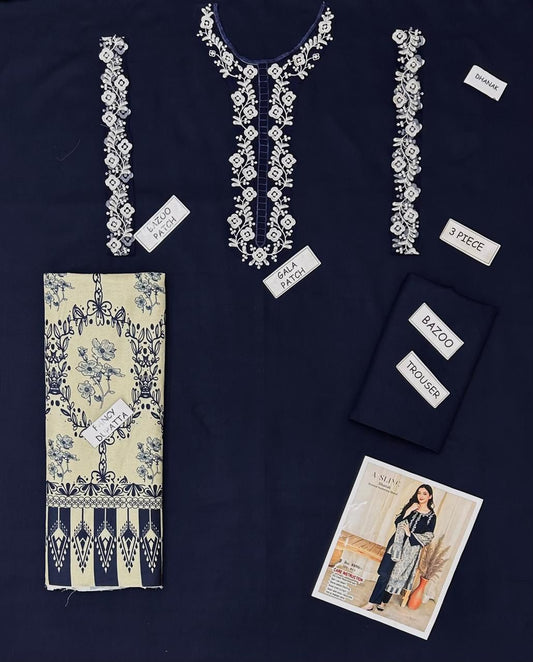 Aisling Dhanak Embroidered 3 Piece | AL110| - Trendy Outfits -Anu Jee