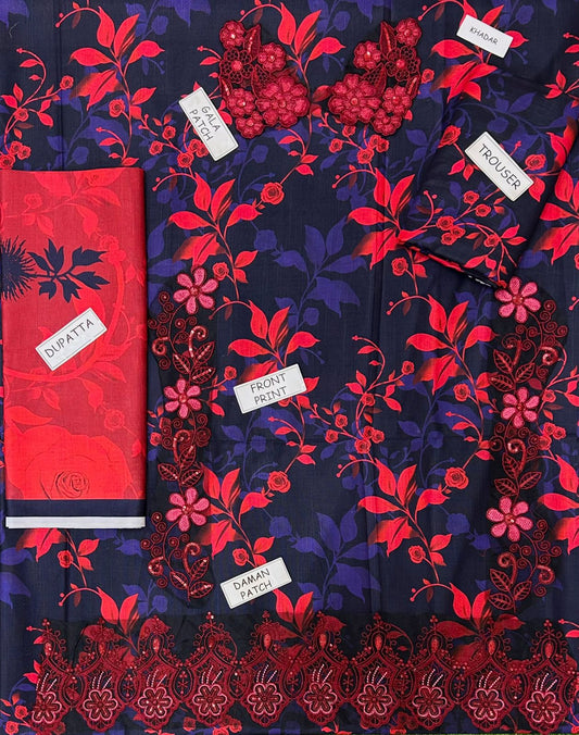 Asifa Nabeel Khaddar Embroidered 3 Piece | AF100| - Trendy Outfits -Anu Jee