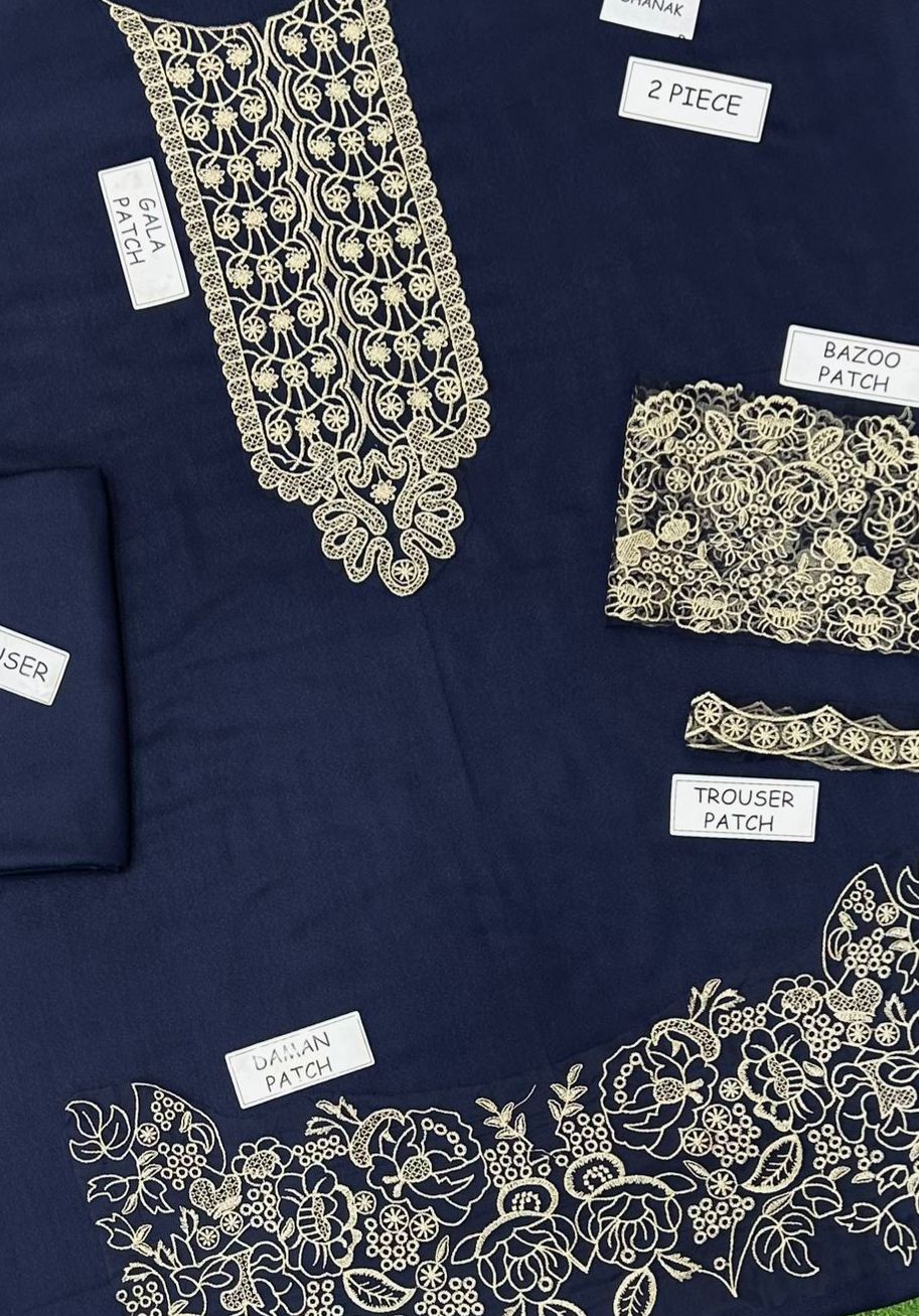 Motifs Dhanak Embroidered 2 Piece | MS100 | Trendy Outfits - Anu Jee.