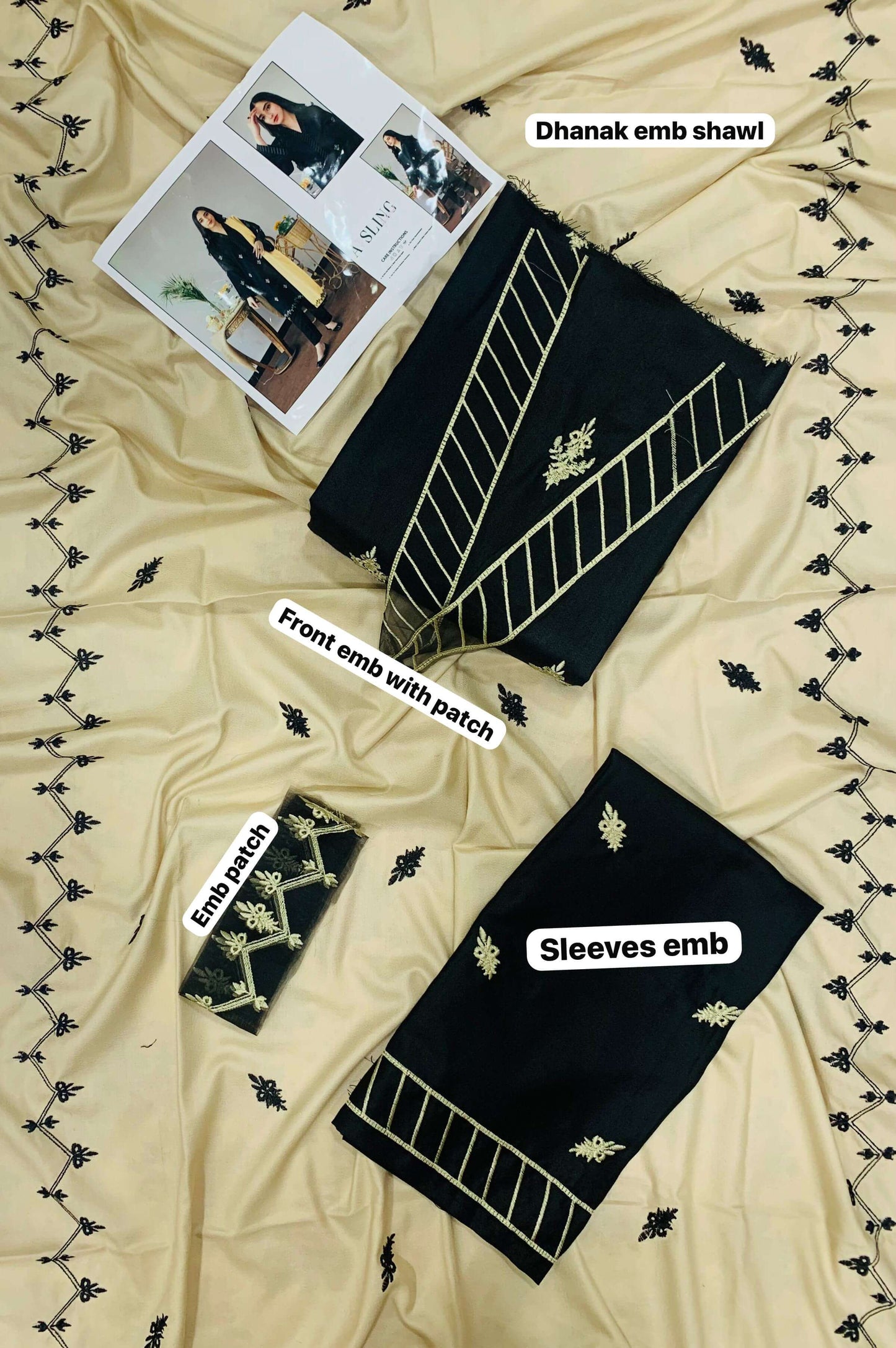 Aisling Dhanak Embroidered 3 Piece | AL102 | Trendy Casual Outfits - Anu Jee.