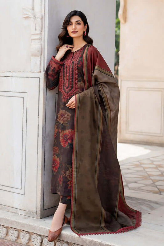 Baroque Dhanak Embroidered 3 Piece | BQ117 | Trendy Casual Outfits - Anu Jee.