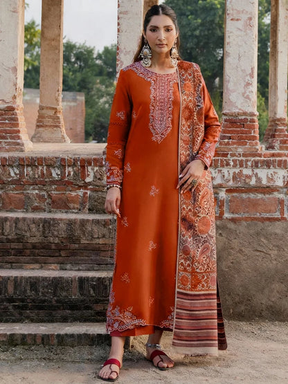 Izel Dhanak Embroidered 3 Piece | IL101| - Trendy Outfits -Anu Jee