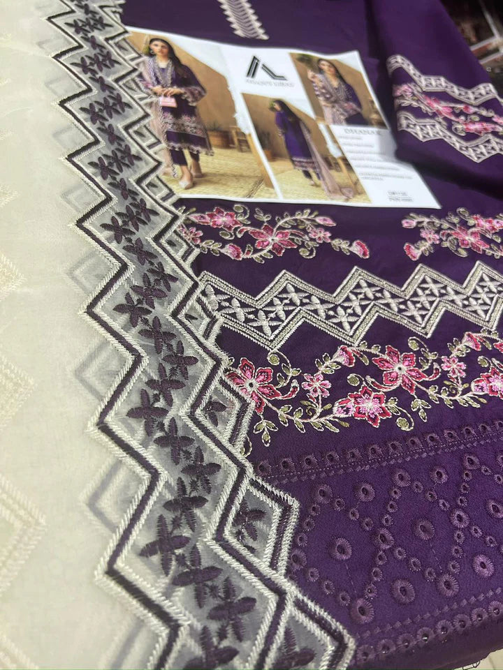 Adnan Libas Dhanak Embroidered 3 Piece | NL100| - Trendy Outfits -Anu Jee