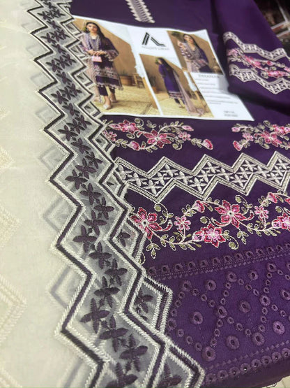 Adnan Libas Dhanak Embroidered 3 Piece | NL100| - Trendy Outfits -Anu Jee