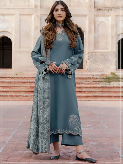 Zara Dhanak Embroidered 3 Piece | ZR114| - Trendy Outfits -Anu Jee