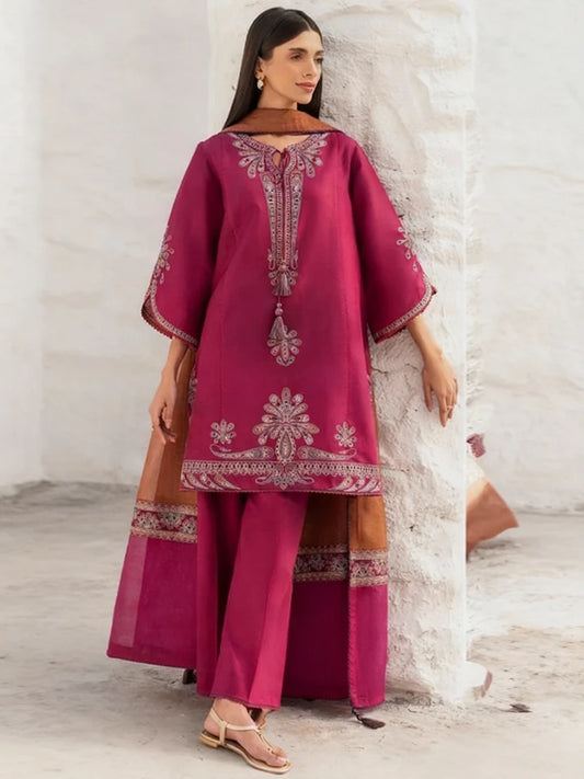 Jazmin Dhanak Embroidered 3 Piece | JZ111| - Trendy Outfits -Anu Jee