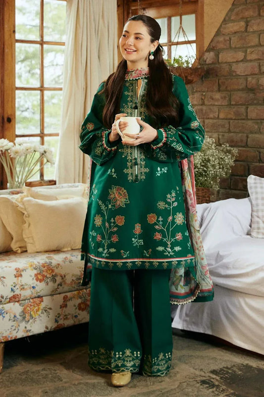 Zara Dhanak Embroidered 3 Piece | ZR112| - Trendy Outfits -Anu Jee