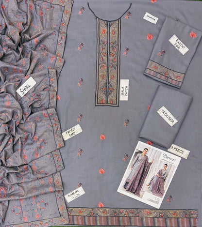 Bareeze Dhanak Embroidered 3 Piece | BZ103| - Trendy Outfits -Anu Jee