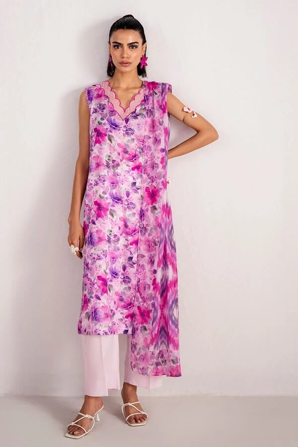 Baroque Viscose Digital Printed 3 Piece | BQ106 | Trendy Outfits - Anu Jee.