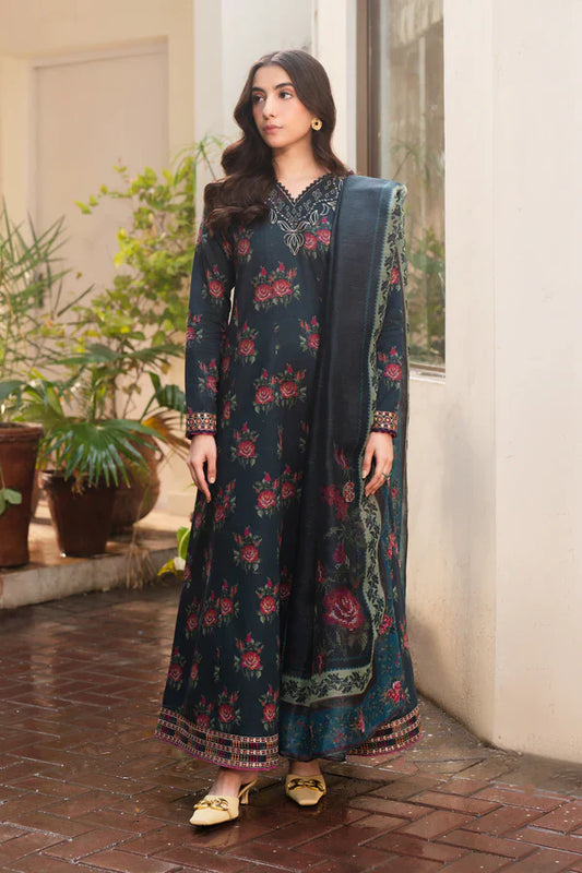 BAROQUE Khaddar Digital Printed 3 Piece | BQ100 | Trendy Outfits - Anu Jee.