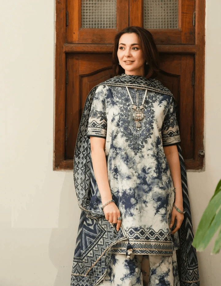 Sapphire Dhanak Embroidered 3 Piece | SP105 | Trendy Outfits - Anu Jee.