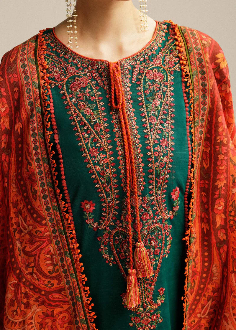 Hussain Rehar Dhanak Embroidered 3 Piece | HR100|- Trendy Outfits - Anu Jee.