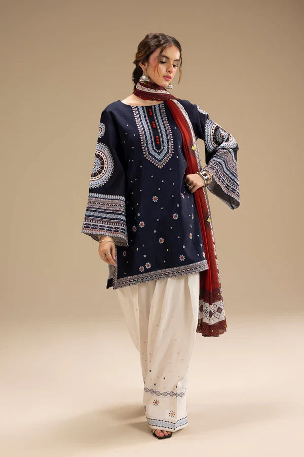 Jazmin Dhanak Embroidered 3 Piece | JZ103 | Trendy Casual Outfits - Anu Jee.