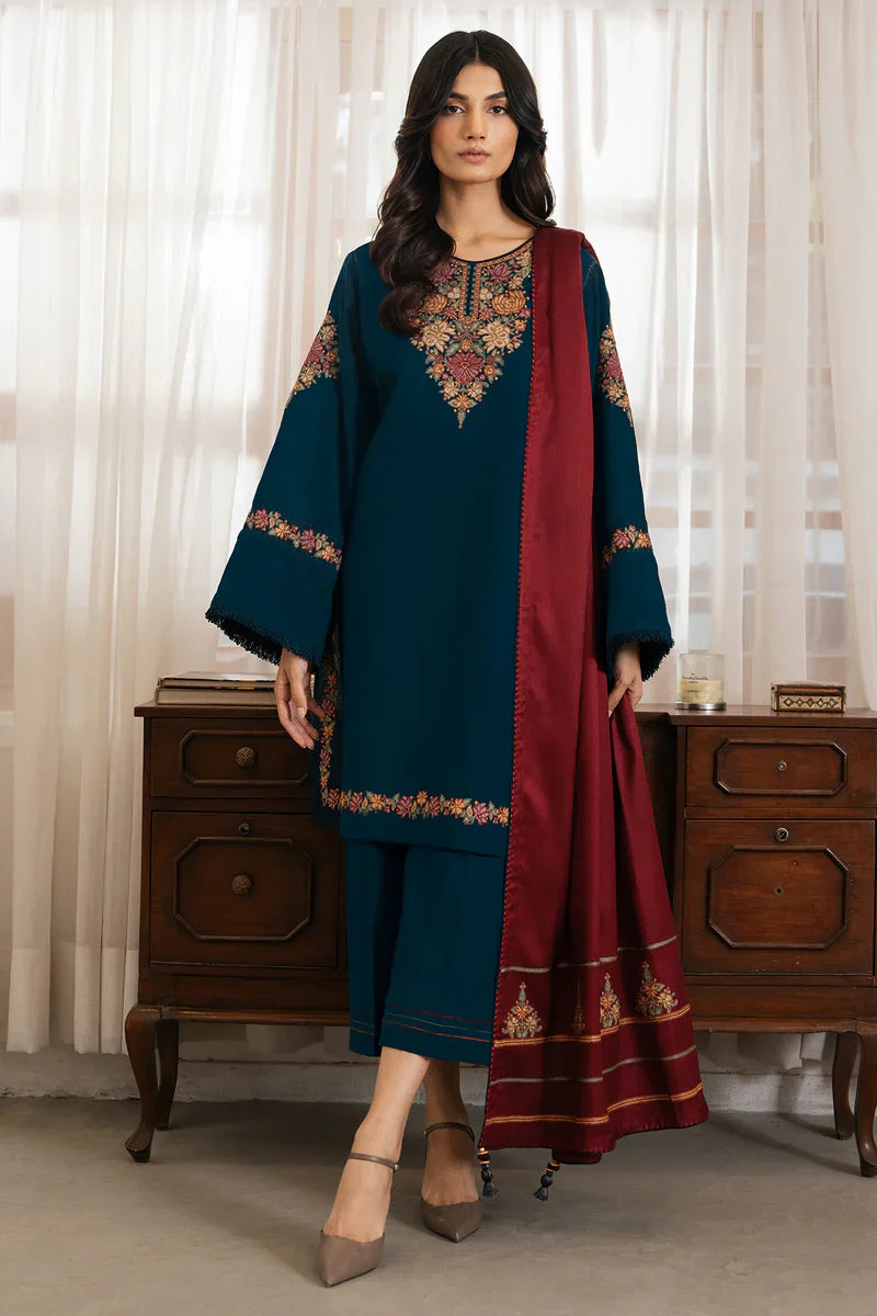 Jazmin Dhanak Embroidered 3 Piece | JZ101 | Trendy Outfits - Anu Jee.