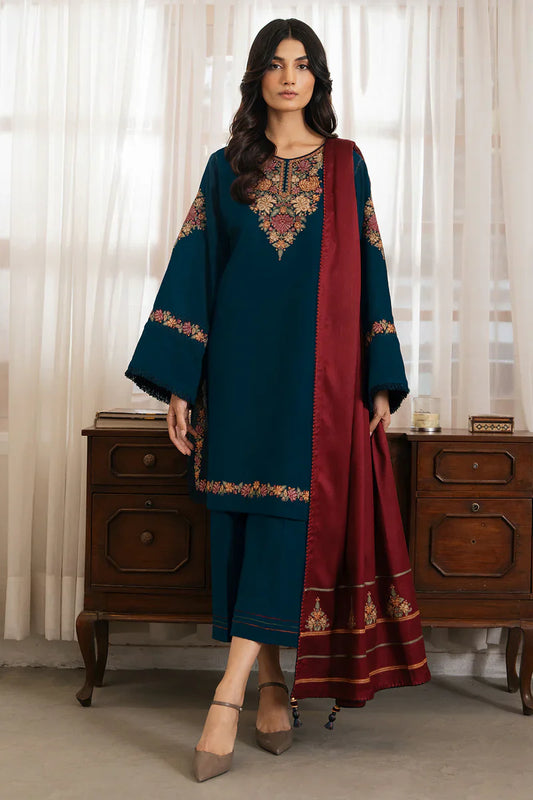 Jazmin Dhanak Embroidered 3 Piece | JZ101 | Trendy Outfits - Anu Jee.