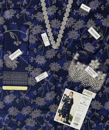 Baroque Khaddar Embroidered 3 Piece | BQ115 | Trendy Outfits - Anu Jee.