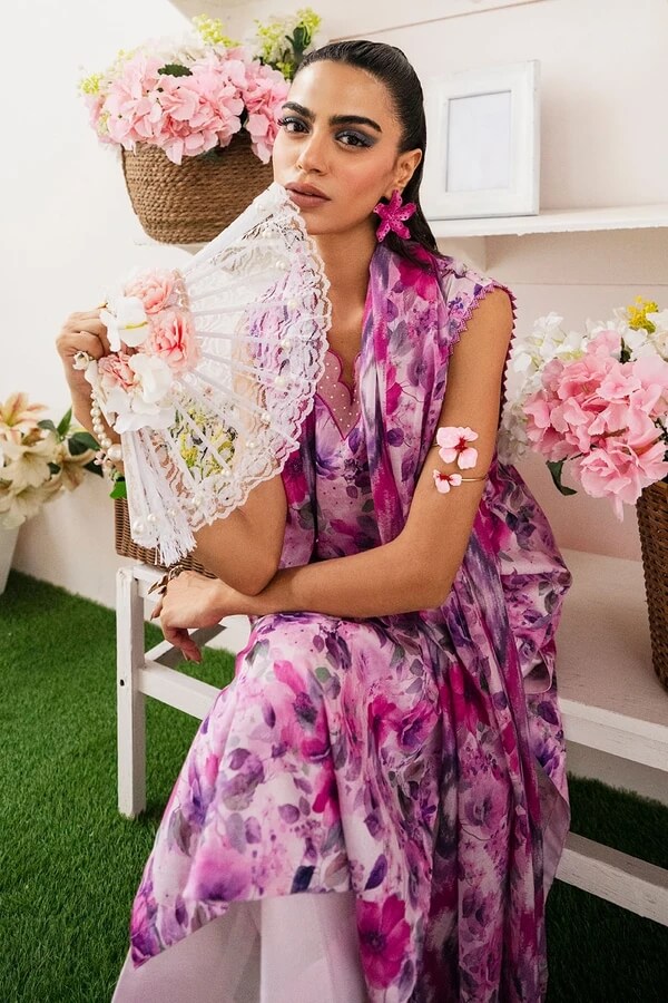 Baroque Viscose Digital Printed 3 Piece | BQ106 | Trendy Outfits - Anu Jee.