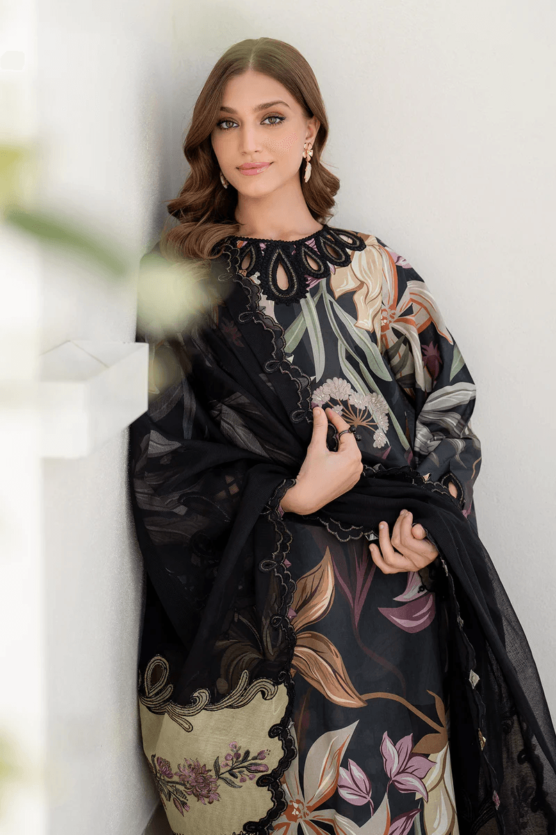 Baroque Linen Embroidered 3 Piece | BQ112 | Trendy Outfits - Anu Jee.