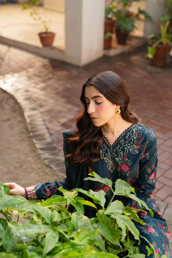 BAROQUE Khaddar Digital Printed 3 Piece | BQ100 | Trendy Outfits - Anu Jee.