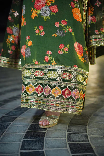 Aneela Shamoz Silk Embroidered 3 Piece | AN105 | Trendy Outfits - Anu Jee.