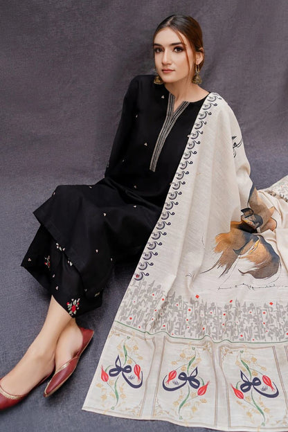 Aisling Dhanak Embroidered 3 Piece | AL103 | Trendy Outfits - Anu Jee.