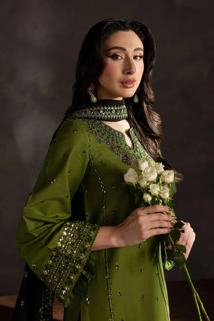 Aneela Dhanak Embroidered 3 Piece | AN110| - Trendy Outfits -Anu Jee