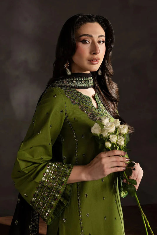 Aneela Dhanak Embroidered 3 Piece | AN110| - Trendy Outfits -Anu Jee