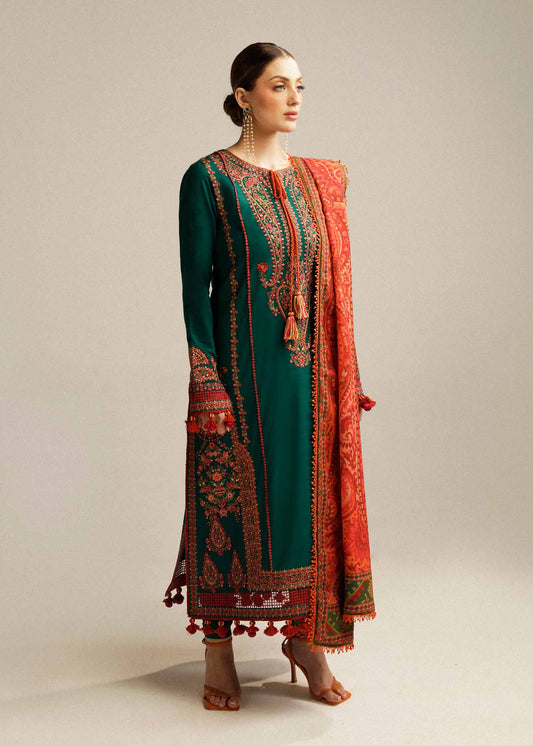 Hussain Rehar Dhanak Embroidered 3 Piece | HR100|- Trendy Outfits - Anu Jee.