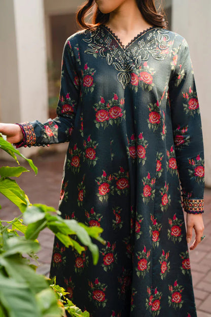 BAROQUE Khaddar Digital Printed 3 Piece | BQ100 | Trendy Outfits - Anu Jee.