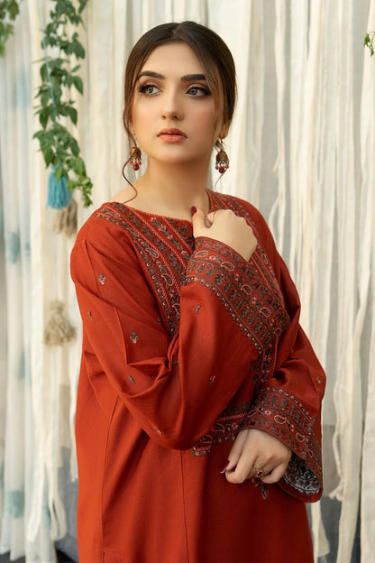 Aisling Dhanak Embroidered 3 Piece | AL105 | Trendy Casual Outfits - Anu Jee.