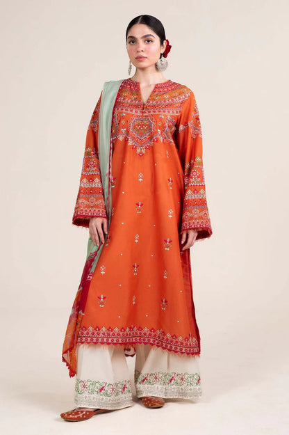 Zara Dhanak Embroidered 3 Piece | ZR111| - Trendy Outfits -Anu Jee