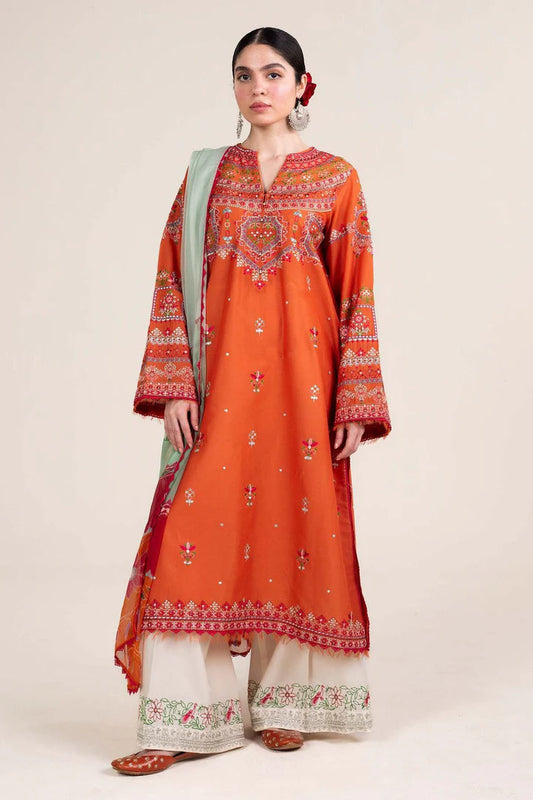 Zara Dhanak Embroidered 3 Piece | ZR111| - Trendy Outfits -Anu Jee