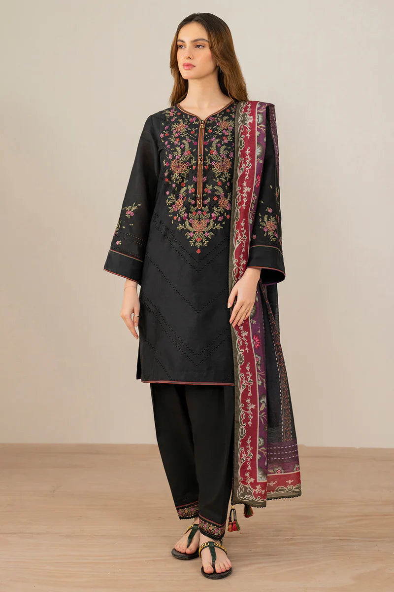 Jazmin Dhanak Embroidered 3 Piece | JZ106|- Trendy Outfits - Anu Jee.