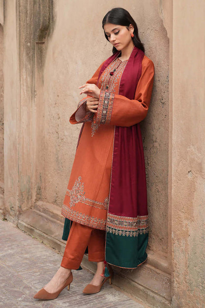 Jazmin Dhanak Embroidered 3 Piece | JZ102 | Trendy Outfits - Anu Jee.