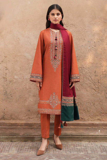 Jazmin Dhanak Embroidered 3 Piece | JZ102 | Trendy Outfits - Anu Jee.