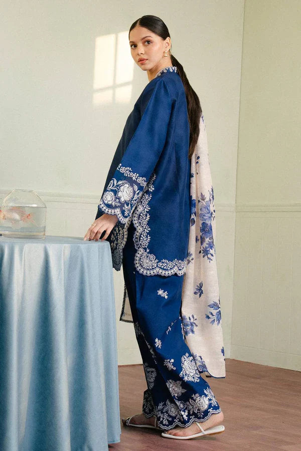 Zara Dhanak Embroidered 3 Piece | ZR101 | Trendy Outfits - Anu Jee.