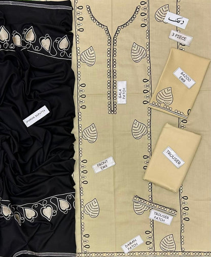 Jazmin Dhanak Embroidered 3 Piece | JZ105 | Trendy Outfits - Anu Jee.