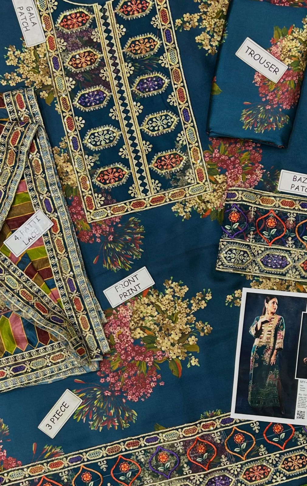 Aneela Shamoz Silk Embroidered 3 Piece | AN107 | Trendy Outfits - Anu Jee.