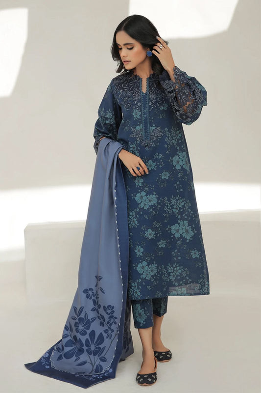 Baroque Dhanak Embroidered 3 Piece | BQ121 | Trendy Outfits - Anu Jee.