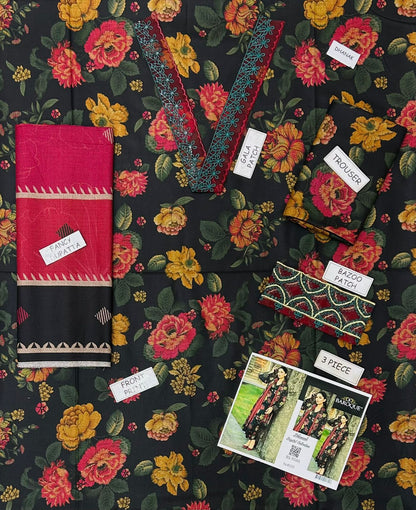 Baroque Dhanak Embroidered 3 Piece | BQ120| - Trendy Outfits -Anu Jee