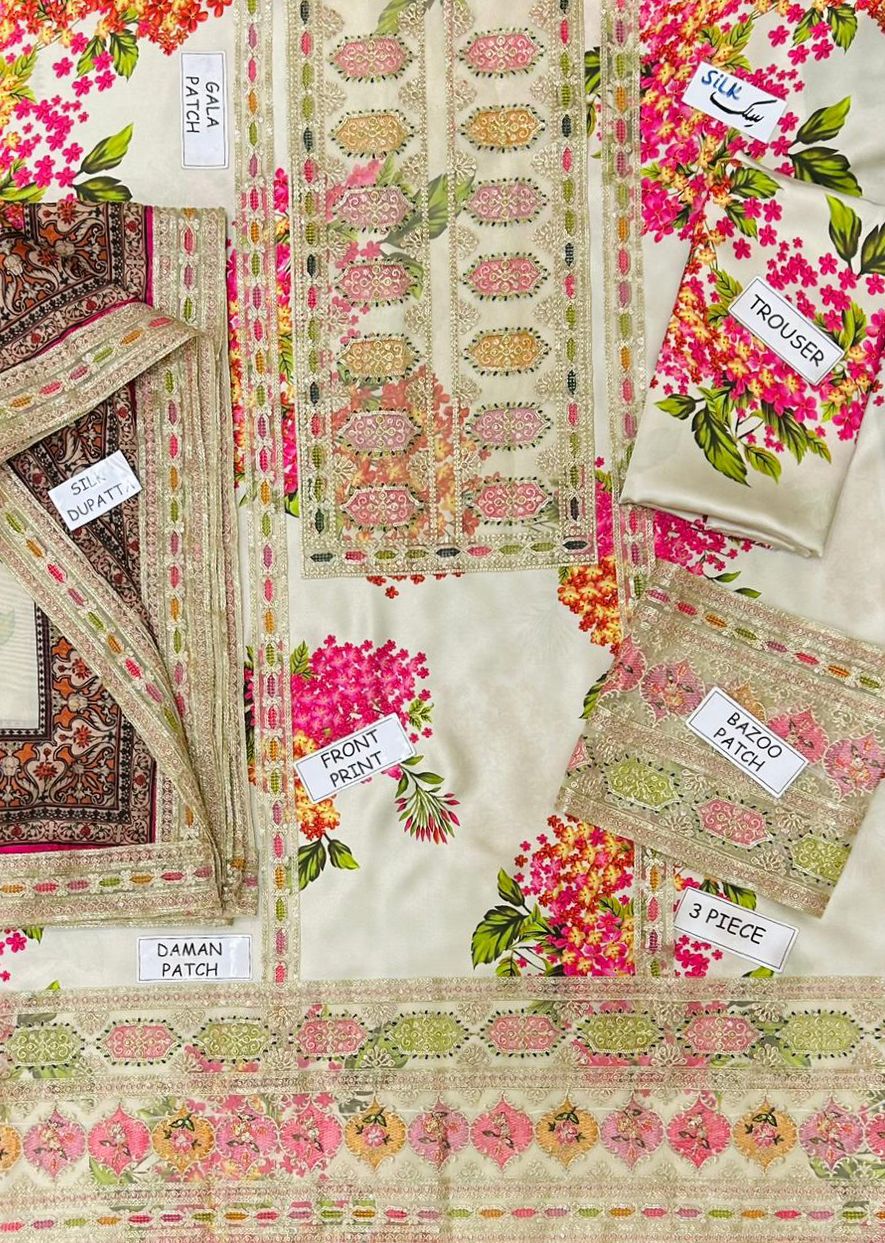 Kareena Kapoor Silk Embroidered 3 Piece | KK100  | Trendy Outfits - Anu Jee.