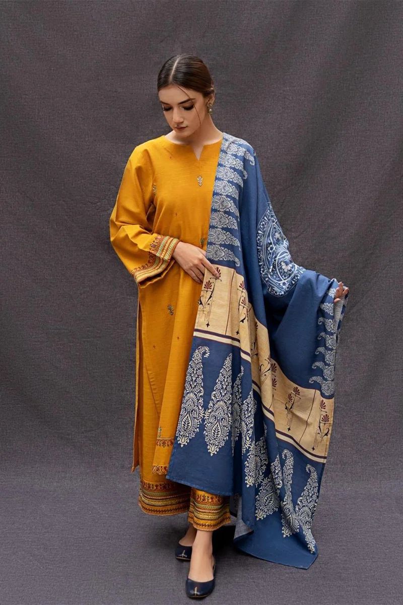 Urge Dhanak Embroidered 3 Piece | UG101  | Trendy Outfits - Anu Jee.