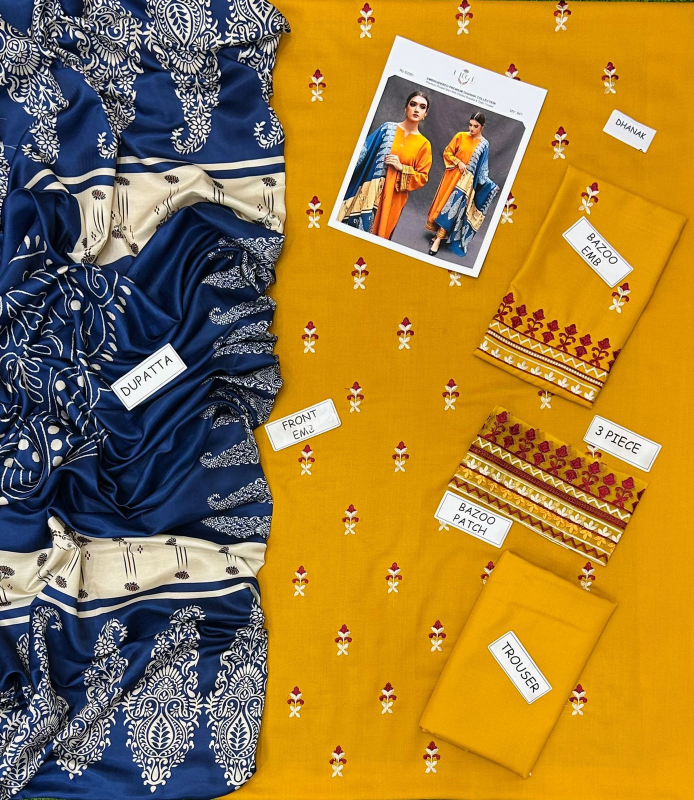 Urge Dhanak Embroidered 3 Piece | UG101  | Trendy Outfits - Anu Jee.