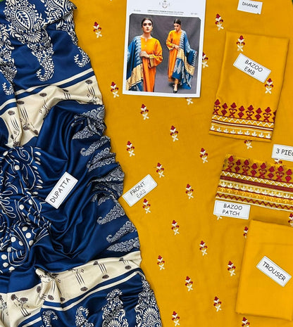 Urge Dhanak Embroidered 3 Piece | UG101  | Trendy Outfits - Anu Jee.